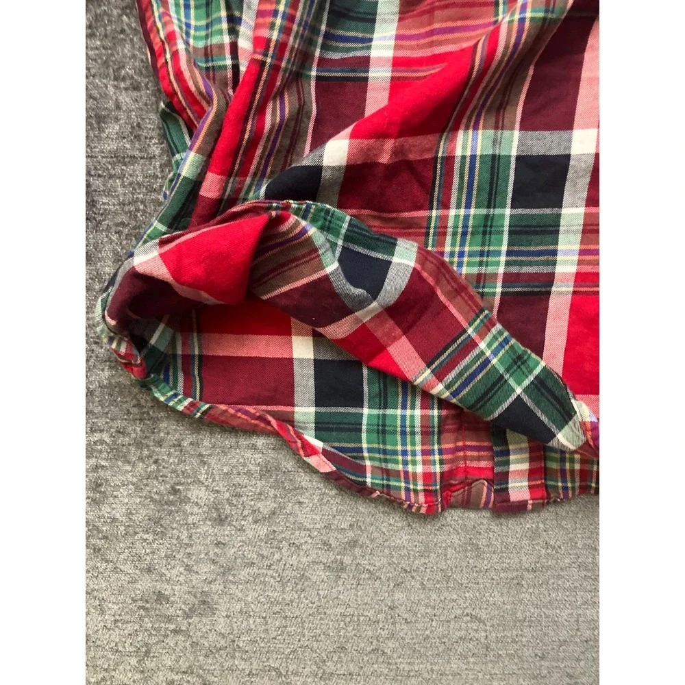 Ralph Lauren Flannel Shirt Boys 5 Multicolor Tartan Plaid Pony Logo Button Down‎